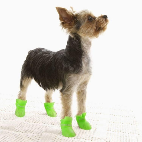 Imagen 3 de 7 de Botas Impermeables En Silicona Para Perros Pequeños