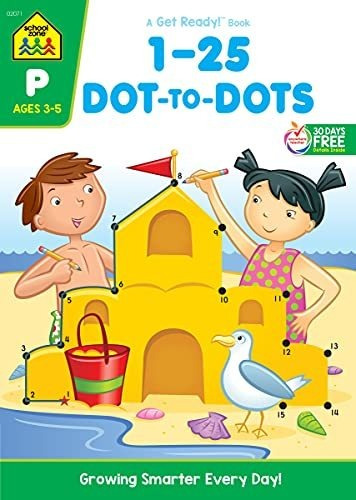 Book : School Zone - Numbers 1-25 Dot-to-dots Workbook - 32