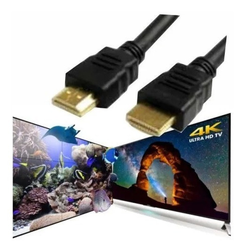 Imagem 2 de 4 de Cabo Hdmi 2.0 Resistente Para Tv Smart Monitor Game Full 2m