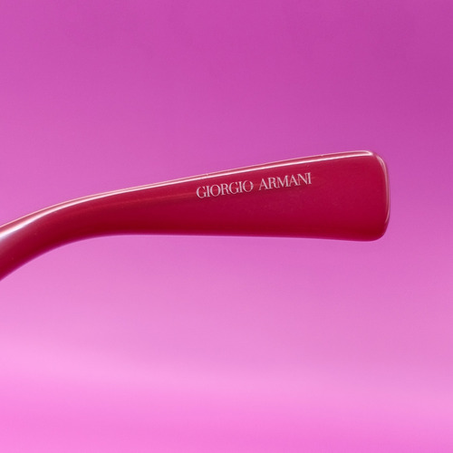 Giorgio Armani 600/s Made In Italy 90's Lentes De Sol Dama Cuadrado Rosa Chicle Rosa Chicle Rosa Chicle Plateado (Usado)