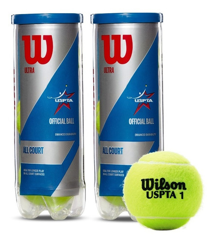 Imagen 1 de 1 de Pack X2 Tubos De Pelotas Ultra All Court Wilson