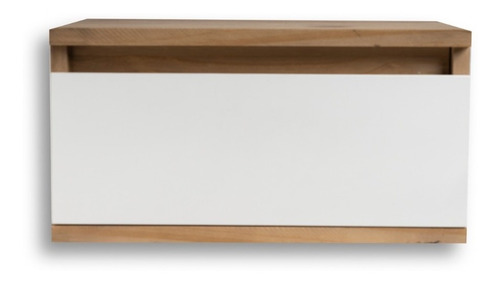 Set X 2 Mesa Mesita Luz Flotante Con Cajon Corredera