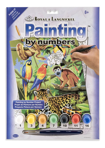 Actividad Arte Para Niño Pintura Numero Diseño Selva