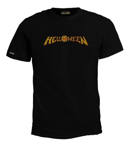 Camiseta Estampada Helloween Logo Banda Rock Hombre Bto