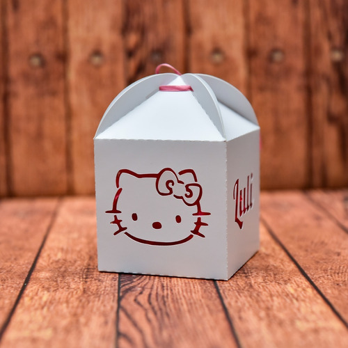 40 Cajas Caladas 10x17cm Hello Kitty Personalizada