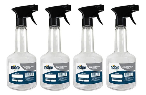 Kit 4 Pulverizador Borrifador 500ml - Nobre