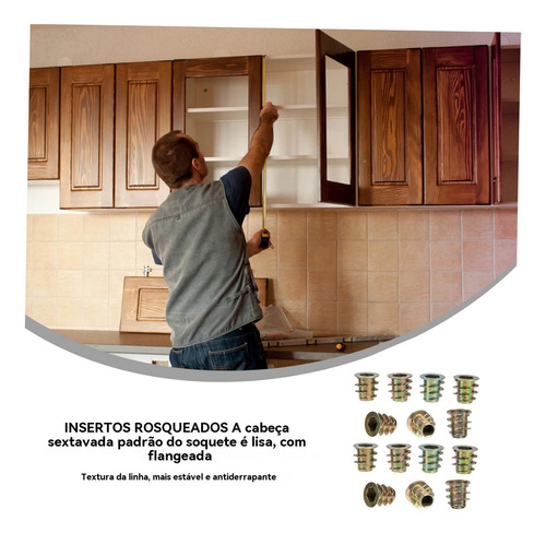 Porca De Zinco Com Rosca Interna E Externa P\ Móveis M4-m10