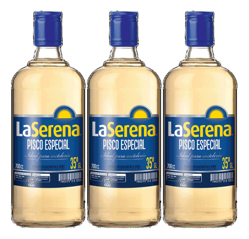 Pisco La Serena 700 Ml Pack 3