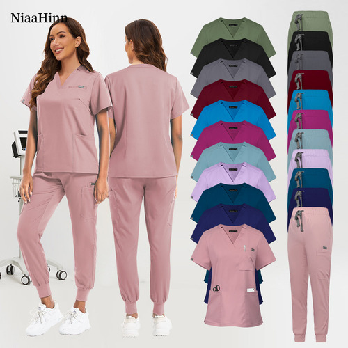 Conjunto De Blusas Y Pantalones Deportivos Scrubs, Traje Uni
