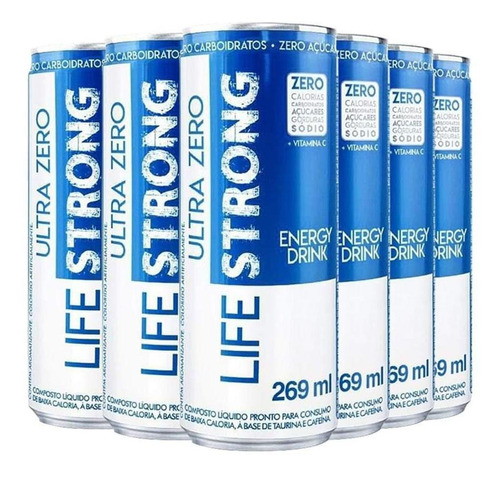 Energético Life Strong Energy Drink 6 Unidades Tradicional