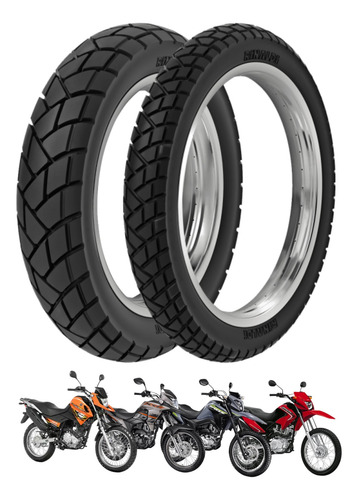 2x Pneu 90-90-19 52t + 130-80-17 65p Rinaldi R34