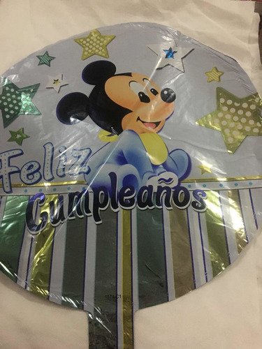 Pack X 10 Globos Metalizados De Mickey Bebe De  18 PuLG 