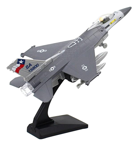Modelo De Avión De Aleación Fundido 1/100 F-16 Para