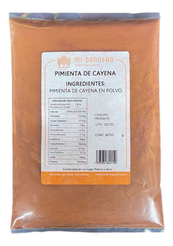 Pimienta De Cayena Cayenne Molida En Polvo Premium 10 Kg