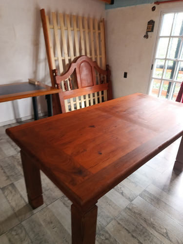 Mesa Algarrobo 2.80m X 1.10m Marrón Marrón
