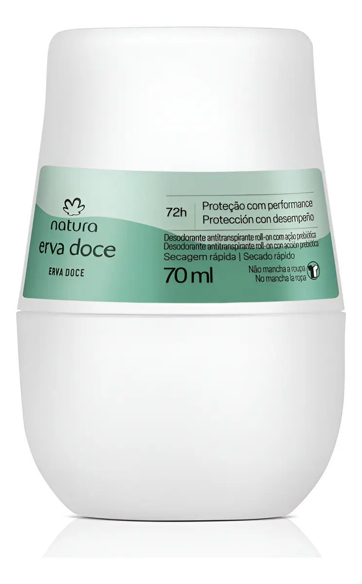 Desodorante Roll On Erva Doce Natura Antitranspirante
