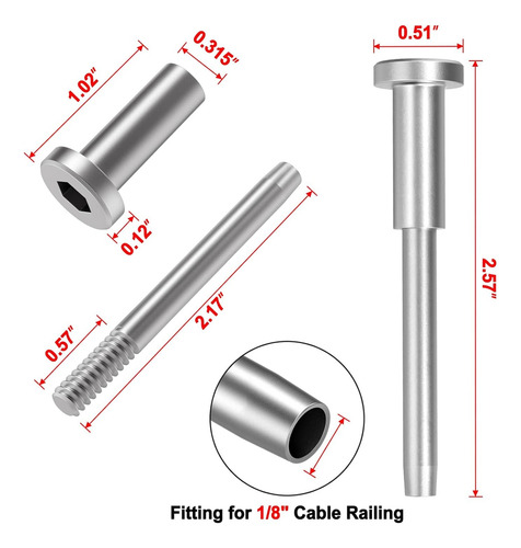 Kit De Barandillas Invisibles Para Cables, Acero Inoxidable