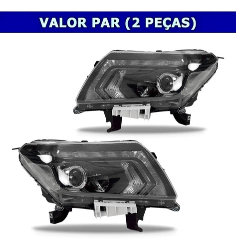 Par Farol Frontier Attack 17 A 19 Mascara Negra Manual S Led