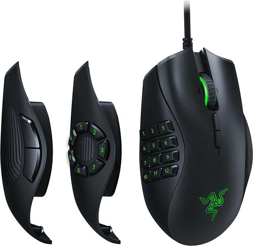 Mouse Gamer Razer Nagatrinity/rgb/19 Botones Intercambiables Color Negro