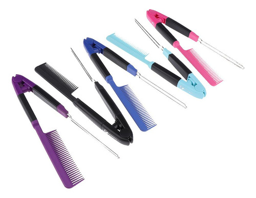 Plegable De Cabellero Cepillo De Cabello Masajeador Negro
