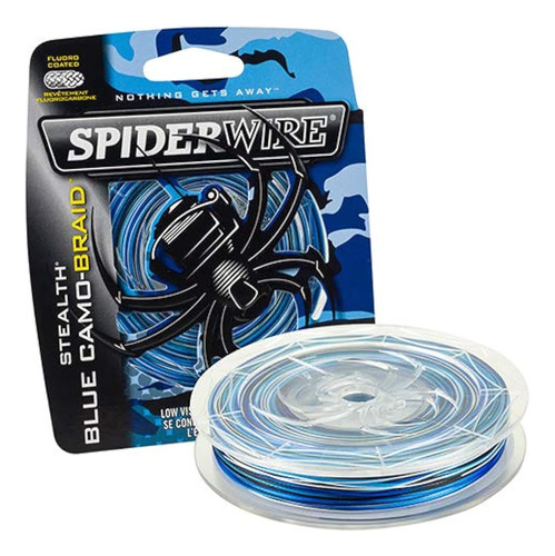 Spiderwire Stealth Trenza Linea De Camuflaje Azul 200 Yd20 L