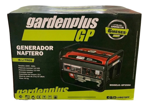 Grupo Electrogeno Generador Electrico Naftero 2500w Gp2500