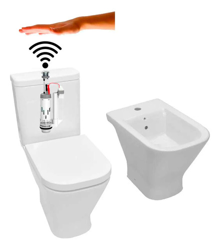 Inodoro Con Mochila Bidet Gap Rimless Touchless Sin Contacto