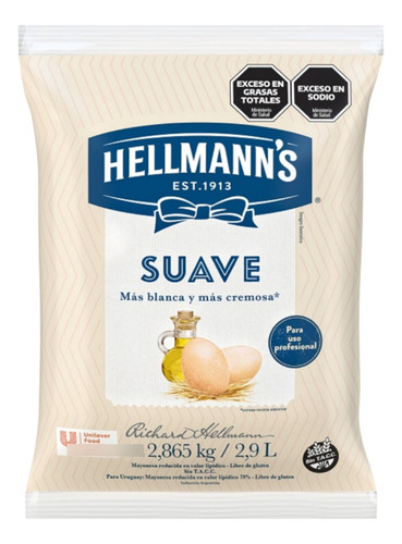 Mayonesa Suave Hellman S Sachet 3kg