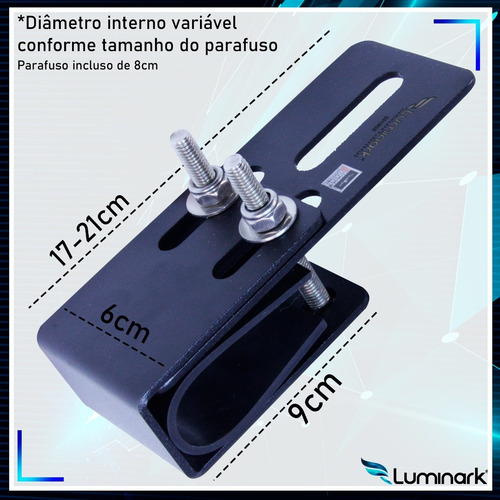 Imagem 4 de 9 de Par Suporte Abraçadeira Rack Teto Universal P/ Farol Led B4