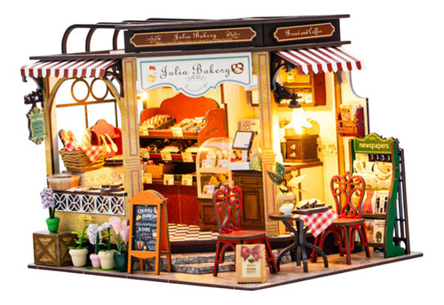 Casas De Muñecas Diy Con Muebles Panadería Diorama Adornos