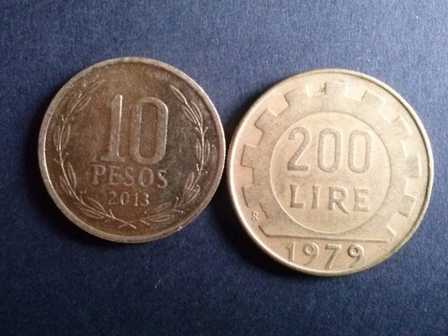 Moneda Italia 200 Liras Bronce 1979 (c21)