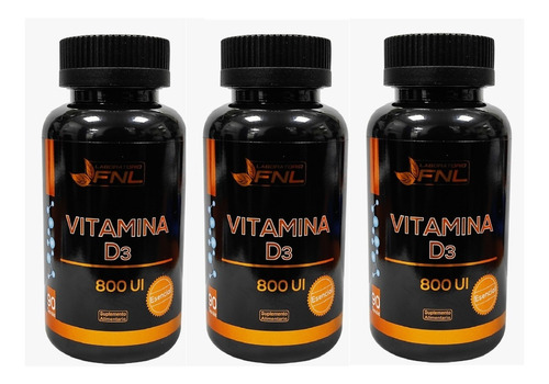 Vitamina D3 Fnl 3 Frascos 270 Capsulas 800 Ui. Envio Gratis