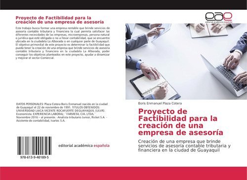 Libro: Proyecto De Factibilidad Para La Creación De Una Empr