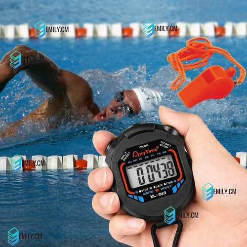 Cronómetro Digital E Impermeable Para Deporte Con Silbato