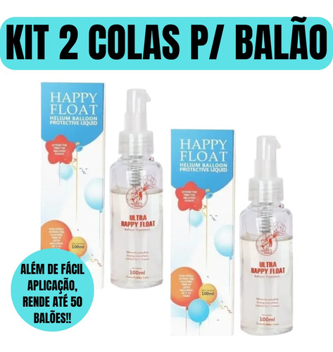 Kit 2 Hi Float Gel Balões Cola Original Bubble Confete Balão