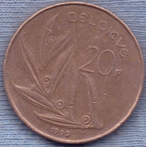 Belgica 20 Francs 1992 * Leyenda En Frances * Baudouin I *