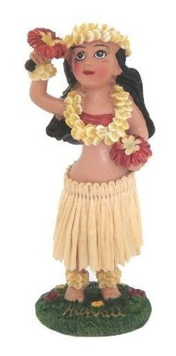 Tablero Hawaiano Bailando Hula Girl Muñeca Con Uli Uli