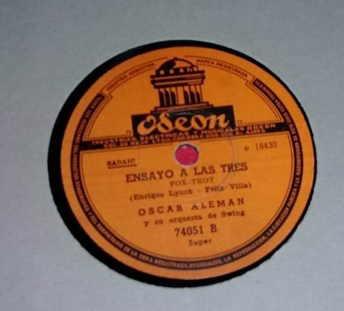 Oscar Aleman Casita Pequeñita Ensayo A Las Tres 78 Rpm Kktus