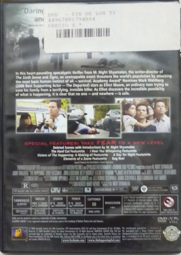 El Fin De Los Tiempos. Mark Wahlberg. D V D (Usado)
