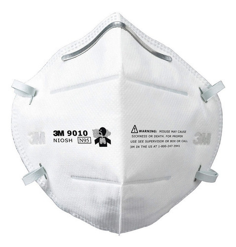 Respirador N95 Plegable 9010 3m Polvos Y Particulas Color Blanco