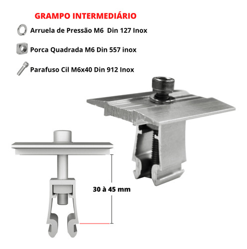 Kit Suporte 04 Placas Solar Estrutura Viga Madeira 4,80m