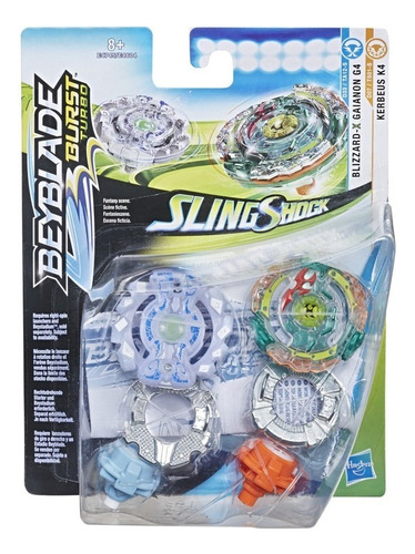 Beyblade Slingshock Empaque Doble Kerbeus K4,ganon G4