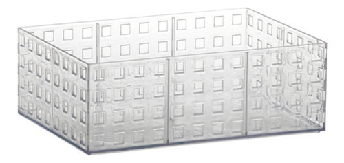 Caja Plastica Organizadora Apilable Cristal 23x16x8 Cm.