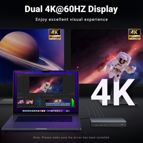 Hub Ugreen Usb-c 9-en-1 Hdmi 4k, Rj45, Dp, Usb-a (90912)