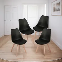 Comprar Set 4 Sillas  Asiento Acolchado Comedor Sala