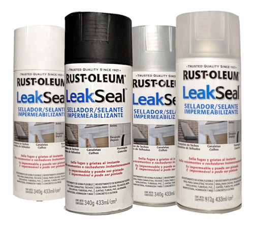 Aerosol Rust Oleum Leakseal Sellador Impermeabilizante Rex Color Transparente