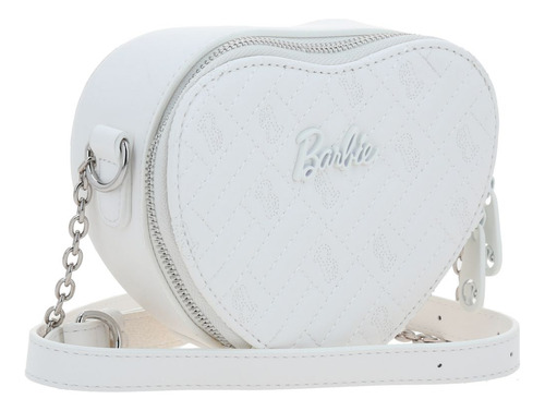 Bolso Tipo Crossbody Barbie Gorétt Capitonado Hanna P25 Blanco Lisa Níquel Blanco