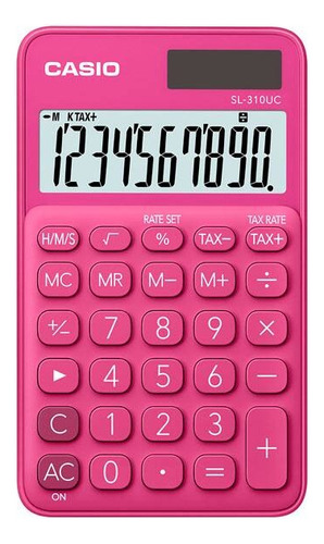 Calculadora De Bolso 10 Dígitos Sl-310uc Casio Cor Vermelho