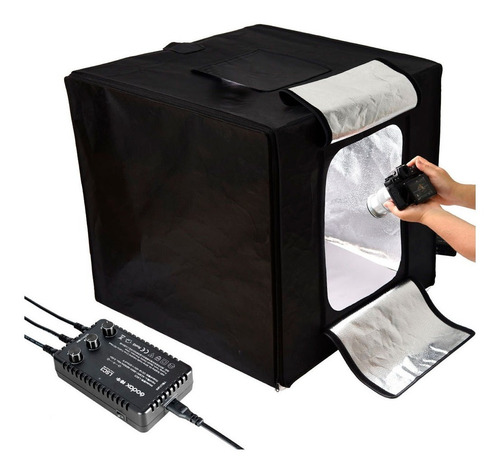 Imagen 3 de 10 de Caja De Luz Light Box 80x80x80 Catalogos Fotografia Portatil