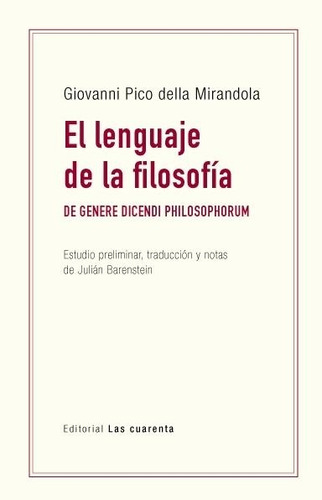 Libro Lenguaje De La Filosofia. De Genere Dicendi Philosopho